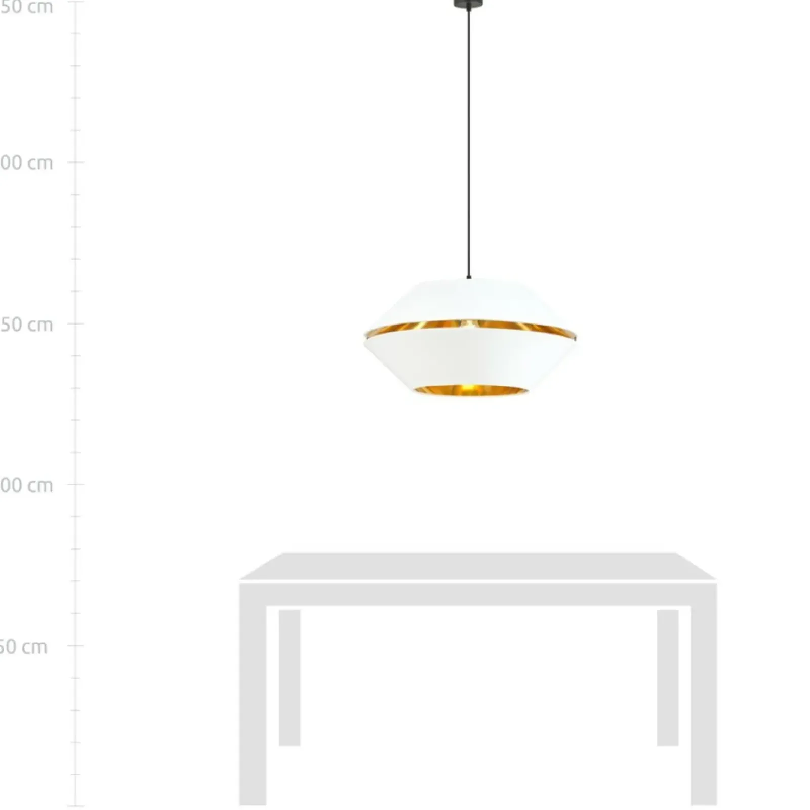 Sklep Kaja Biała lampa wisząca ze złotym wnętrzem 1182/1 z serii PIANO | Kaja czarny Discount
