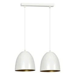 Sklep Kaja Biała lampa wisząca ze złotymi zdobieniami 411/2 | Kaja Oświetlenie Best Sale