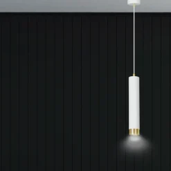 Sklep Kaja Biała lampa wisząca ze złotym elementem 642/1 | Kaja Oświetlenie Hot