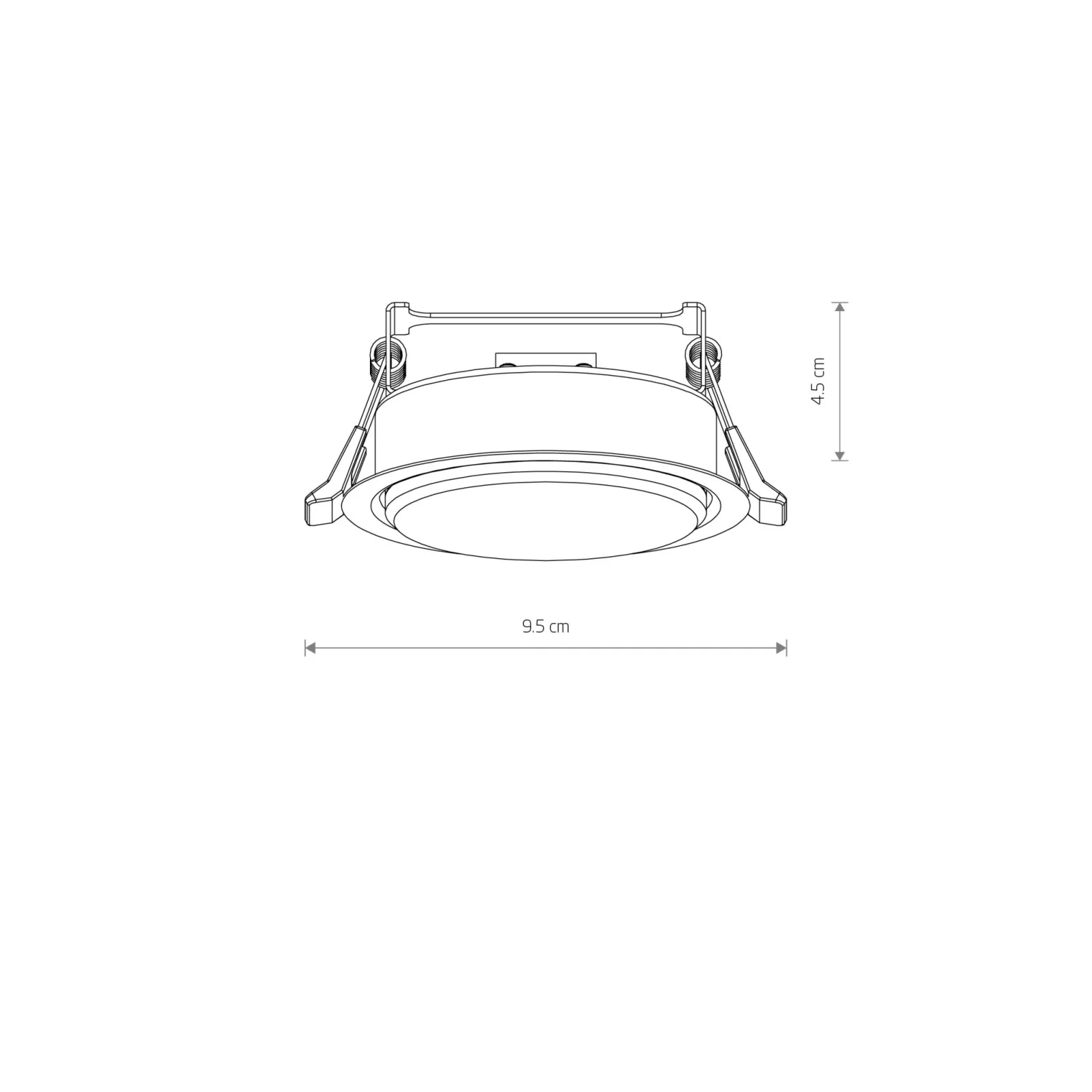 Sklep Kaja Biała lampa wpustowa oczko GX53 ⌀9,5cm 10840 UNO | Kaja Oświetlenie* Oprawy Podtynkowe