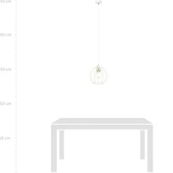 Sklep Kaja Biała lampa wykonana z drutu, ze złotym akcentem 1223/1 z serii GINO Outlet