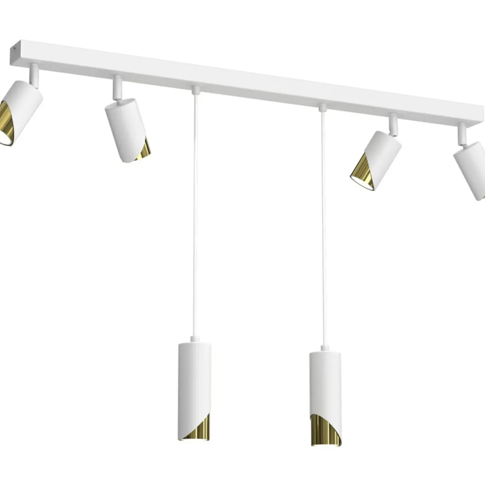 Sklep Kaja Biała lampa ze zwisami i reflektorami, nad stół LX 9654 SHIFT | Kaja Fashion