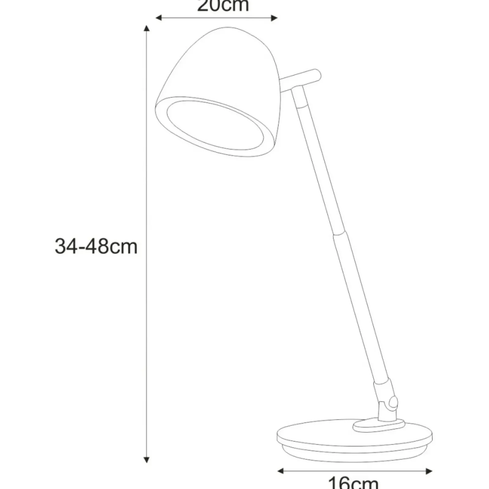 Sklep Kaja Biała lampka biurkowa, regulowana wysokość K-BL1528 BIAŁY z serii LOLEK* Lampki Biurkowe|Lampy Led