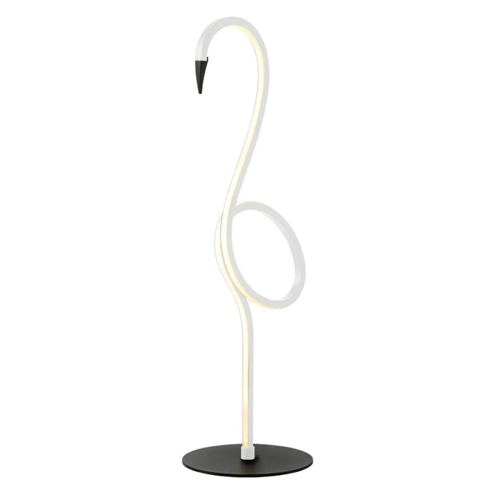 Sklep Kaja Biała lampka stołowa, dekoracyjna FLAMINGO-TL-WHT z serii FLAMINGO* Nowoczesne Lampki Stołowe