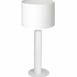 Sklep Kaja Biała lampka stołowa z klasycznym abażurem LX 3661 z serii TABLE LAMPS* Lampki Stołowe Z Abażurem|Tradycyjne Lampki Stołowe