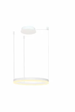 Sklep Kaja Biała, ledowa lampa wisząca do sypialni ⌀60cm AZ4967 HALO | Kaja białypiaskowany Fashion