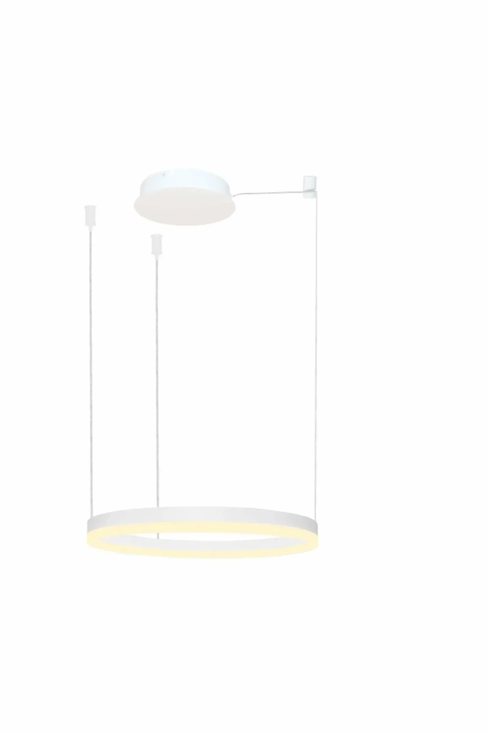 Sklep Kaja Biała, ledowa lampa wisząca do sypialni ⌀60cm AZ4967 HALO | Kaja białypiaskowany Fashion