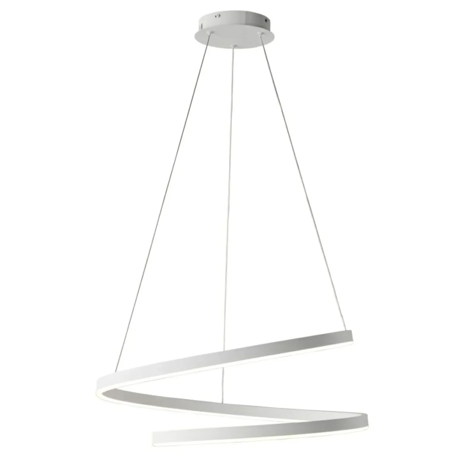 Sklep Kaja Biała, ledowa lampa wisząca w kształcie sprężyny K-8182 z serii KOLOSO | Kaja Oś biały Store