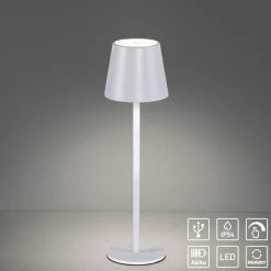 Sklep Kaja Biała, ledowa lampka na szafkę nocną 19250-16 EURIA | Kaja Oświetlenie* Lampki Biurkowe|Lampy Led