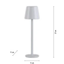 Sklep Kaja Biała, ledowa lampka na szafkę nocną 19250-16 EURIA | Kaja Oświetlenie* Lampki Biurkowe|Lampy Led