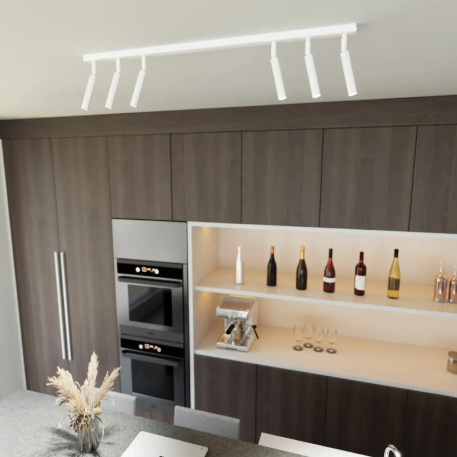 Sklep Kaja Biała listwa sufitowa 90cm z reflektorami 1352/6 IVI 6 WHITE | Kaja biały Best Sale