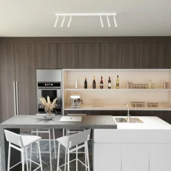 Sklep Kaja Biała listwa sufitowa 90cm z reflektorami 1352/6 IVI 6 WHITE | Kaja biały Best Sale