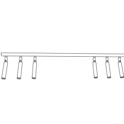 Sklep Kaja Biała listwa sufitowa 90cm z reflektorami 1352/6 IVI 6 WHITE | Kaja biały Best Sale