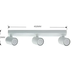 Sklep Kaja Biała listwa sufitowa z reflektorami LP-731/3W WH SNOW | Kaja Fashion