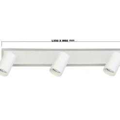 Sklep Kaja Biała listwa, świecący brzeg i reflektory LP-0612/3WS WH PARMA | Kaja Store