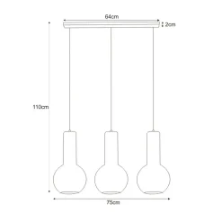 Sklep Kaja Biała listwa z drucianymi lampami K-4526 ARVI WHITE | Kaja Oświetlenie Sale