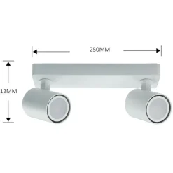 Sklep Kaja Biała listwa z reflektorami, tubami LP-731/2W WH SNOW | Kaja Online