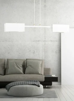 Sklep Kaja Biała, metalowa, dwustronna lampa wisząca 634/2 TOLOS | Kaja Clearance