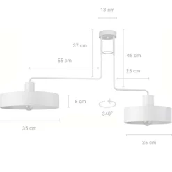 Sklep Kaja Biała, minimalistyczna lampa do sypialni SIG 31552 z serii VASCO biały Hot
