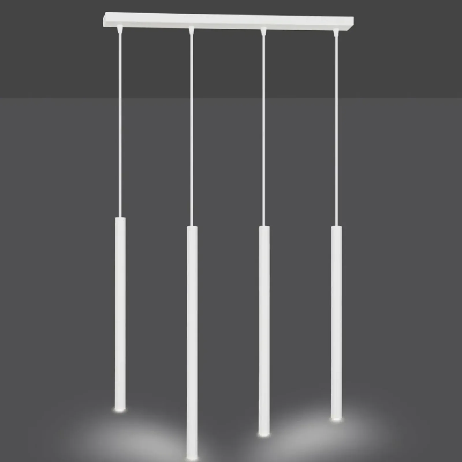 Sklep Kaja Biała niesymetryczna lampa wisząca na listwie 553/4 | Kaja Oświetlenie biały Store
