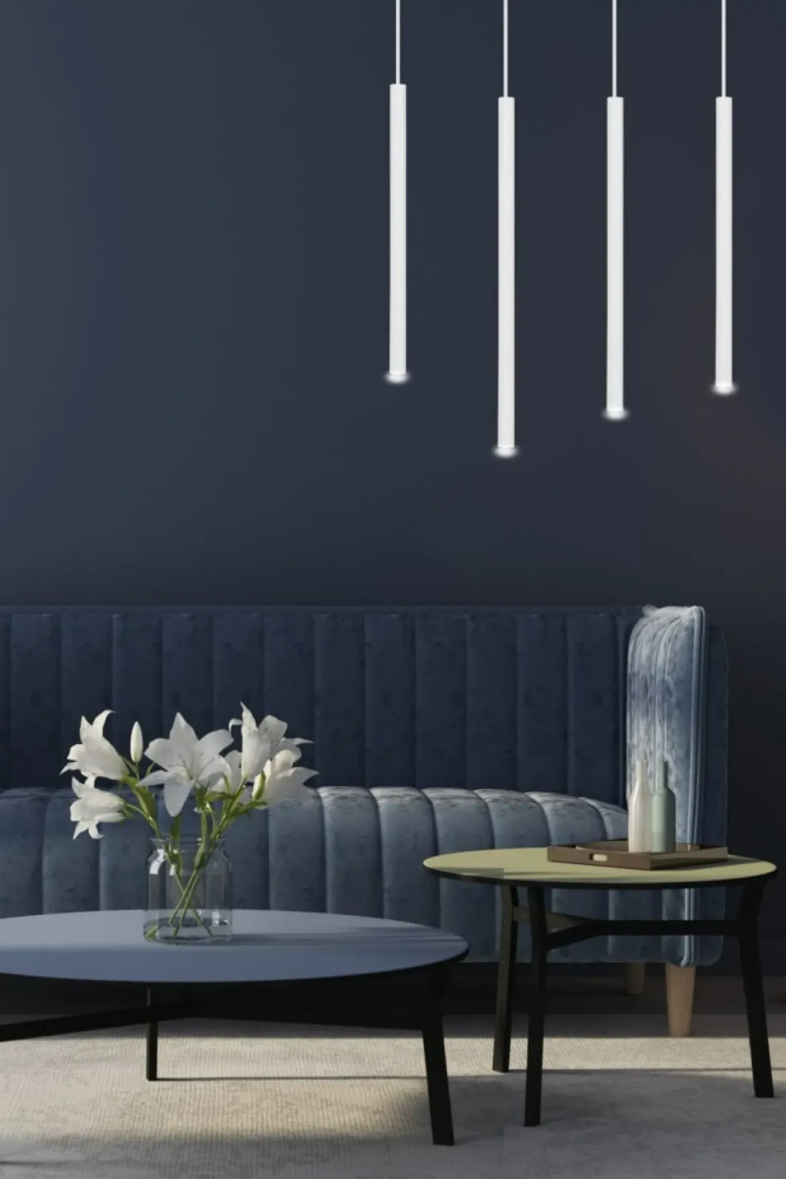 Sklep Kaja Biała niesymetryczna lampa wisząca na listwie 553/4 | Kaja Oświetlenie biały Store