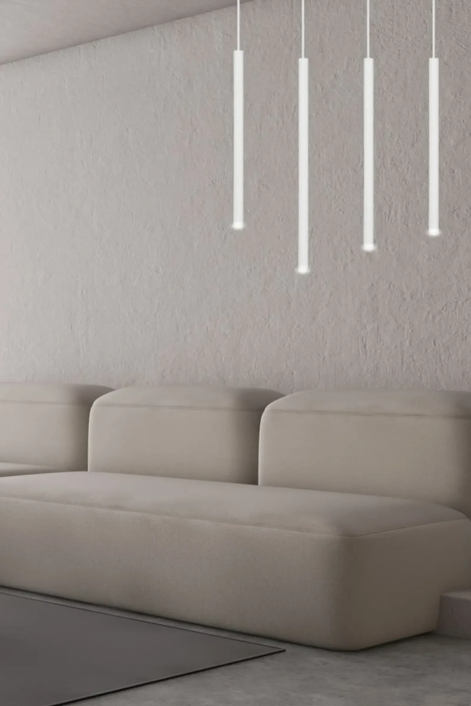 Sklep Kaja Biała niesymetryczna lampa wisząca na listwie 553/4 | Kaja Oświetlenie biały Store