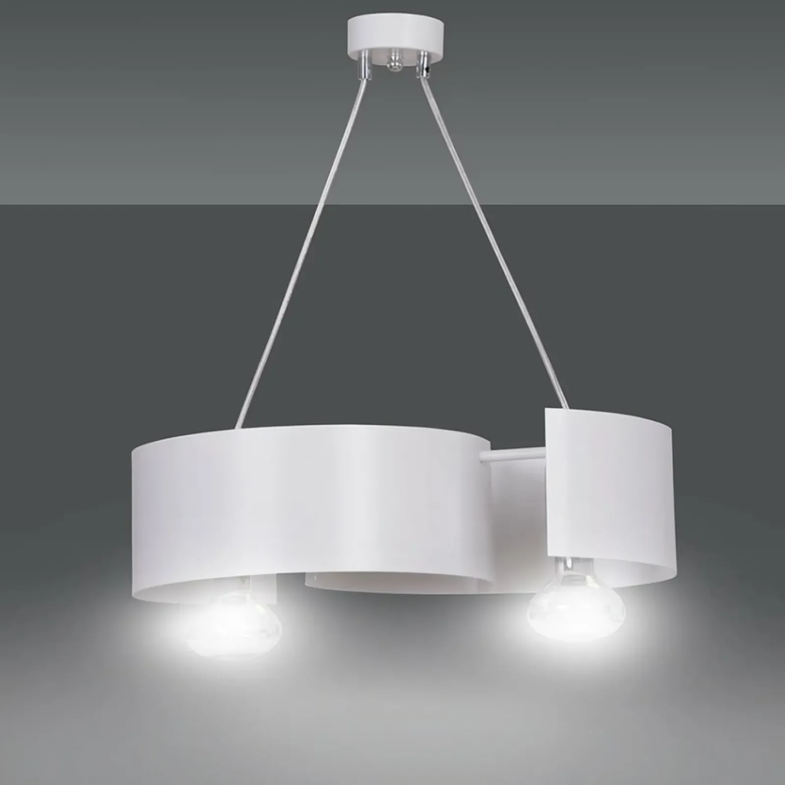 Sklep Kaja Biała, nietypowa lampa wisząca do sypialni 306/2 VIXON | Kaja Flash Sale