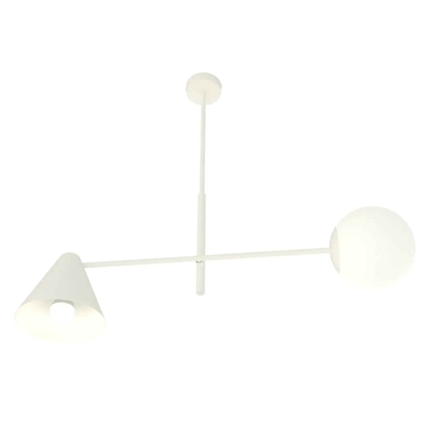 Sklep Kaja Biała, nowoczesna lampa do sypialni 1348/2 HERMES 2 WHITE | Kaja biały Shop