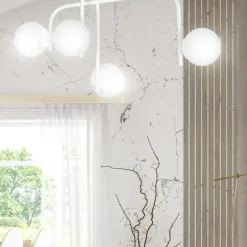 Sklep Kaja Biała, nowoczesna lampa sufitowa do sypialni 1031/4B KALF | Kaja biały Store