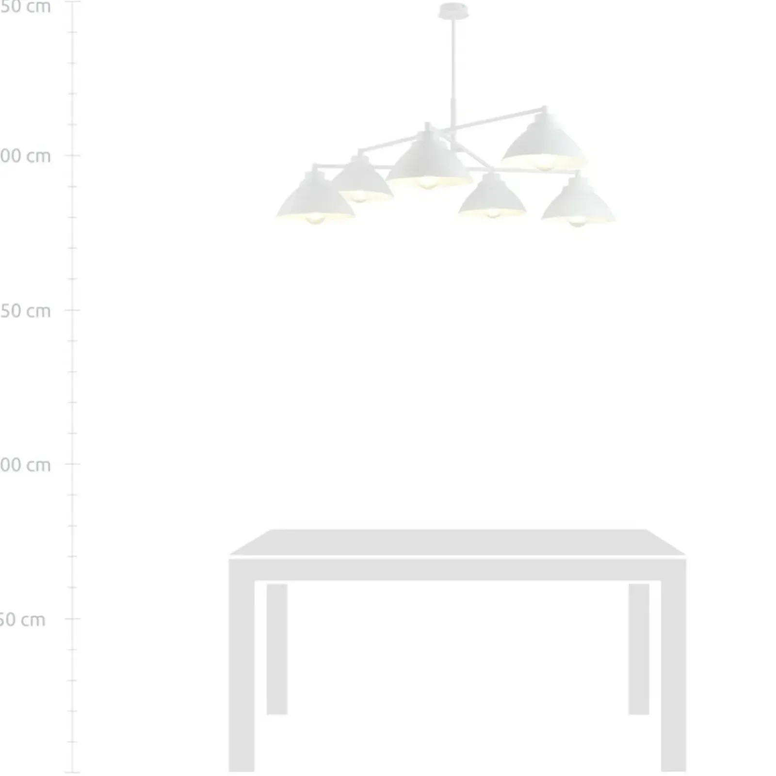Sklep Kaja Biała, nowoczesna lampa wisząca do salonu 1212/6 z serii MAVERICK biały Fashion