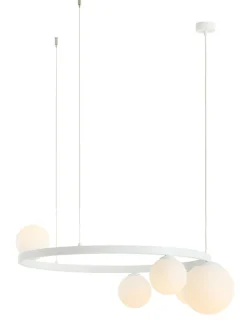 Sklep Kaja Biała obręcz wisząca z kloszami w 2 rozmiarach 1099F_R GARDA | Kaja Zadzwońporabattel.783200183(8-16)/mailsklep@kaja.com.pl Hot