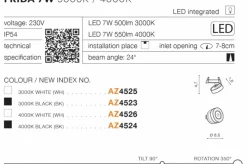 Sklep Kaja Biała okrągła oprawa oczko wpustowe LED AZ4525 FRIDA | Kaja* Oprawy Podtynkowe