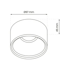 Sklep Kaja Biała oprawa podtynkowa, do korytarza ML0053 z serii BALI ROUND | Kaja Oświetlen* Lampy Led|Oprawy Podtynkowe