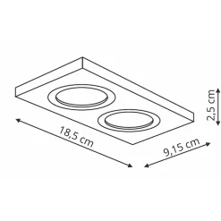 Sklep Kaja Biała oprawa podtynkowa z oczkami LP-2780/2RS WH METIS | Kaja* Oprawy Podtynkowe