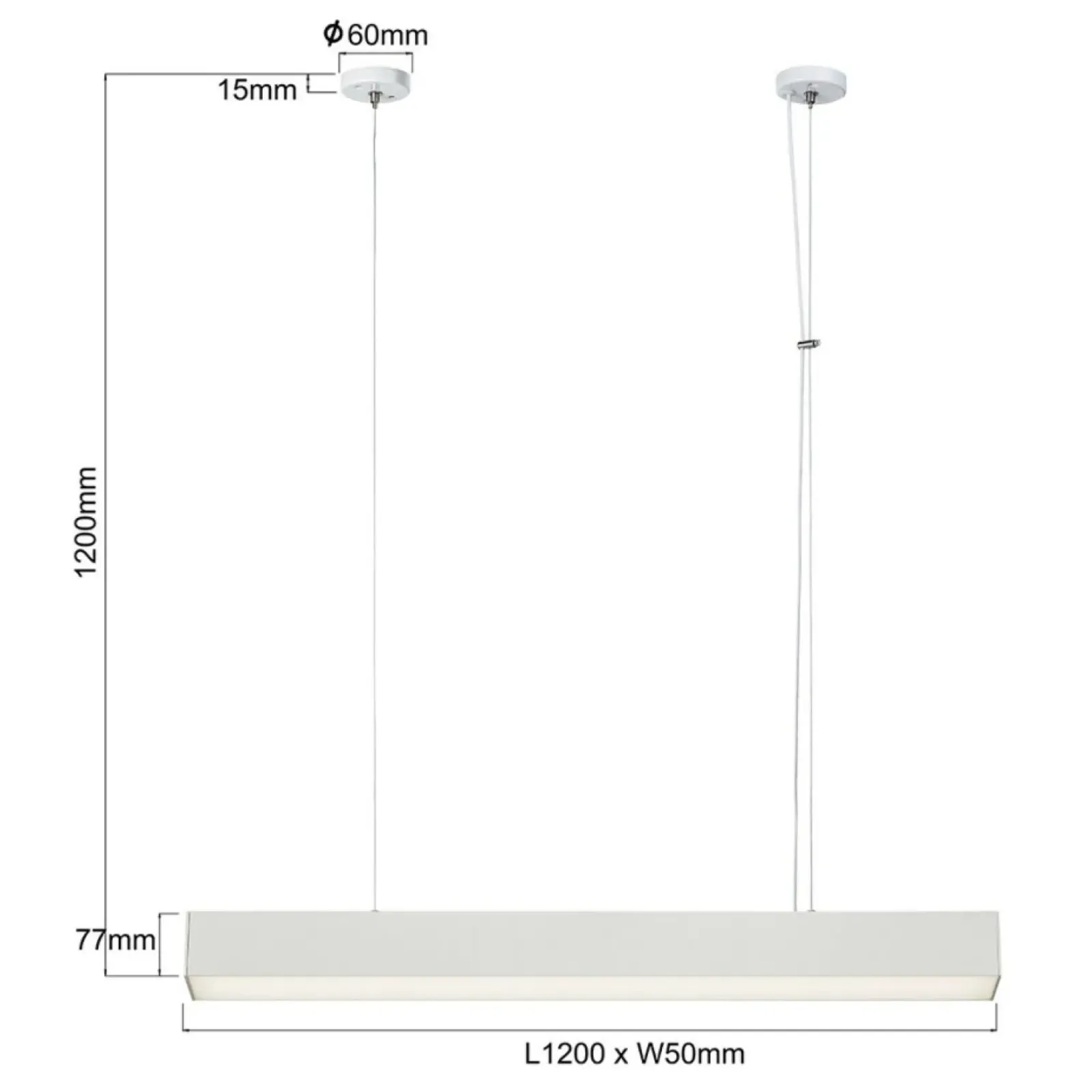 Sklep Kaja Biała, pozioma listwa LED 120cm LP-1401/1P L WH SMART LUCI L | Kaja Best Sale