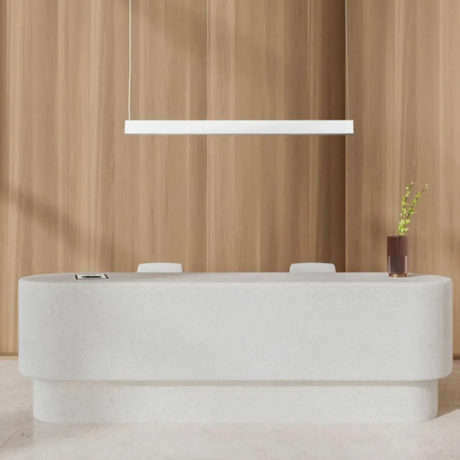 Sklep Kaja Biała, pozioma listwa LED na zwisach TK 18079 LUXE WHITE | Kaja Outlet