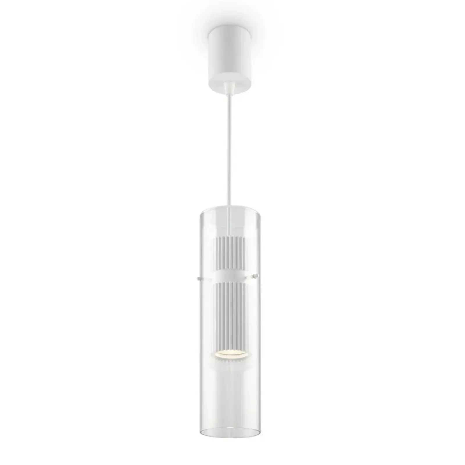 Sklep Kaja Biała, smukła lampa wisząca z kloszem tubą MOD326PL-01W DYNAMICS białymatowy Shop