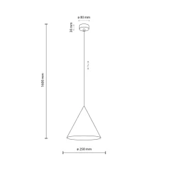 Sklep Kaja Biała, stożkowa lampa wisząca do kuchni ⌀25cm TK 10008 CONO | Kaja Hot