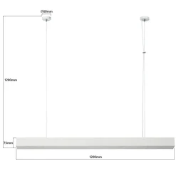 Sklep Kaja Biała, szeroka lampa LED 120cm LP-1201/1P L WH SMART MIRA L | Kaja Best Sale