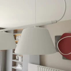 Sklep Kaja Biała, szeroka lampa wisząca nad wyspę kuchenną 1338/4 GELATO | Kaja biały Fashion