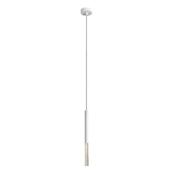 Sklep Kaja Biała, wąska ledowa lampa wisząca P0461-01E-S8S8 ONE | Kaja Sale
