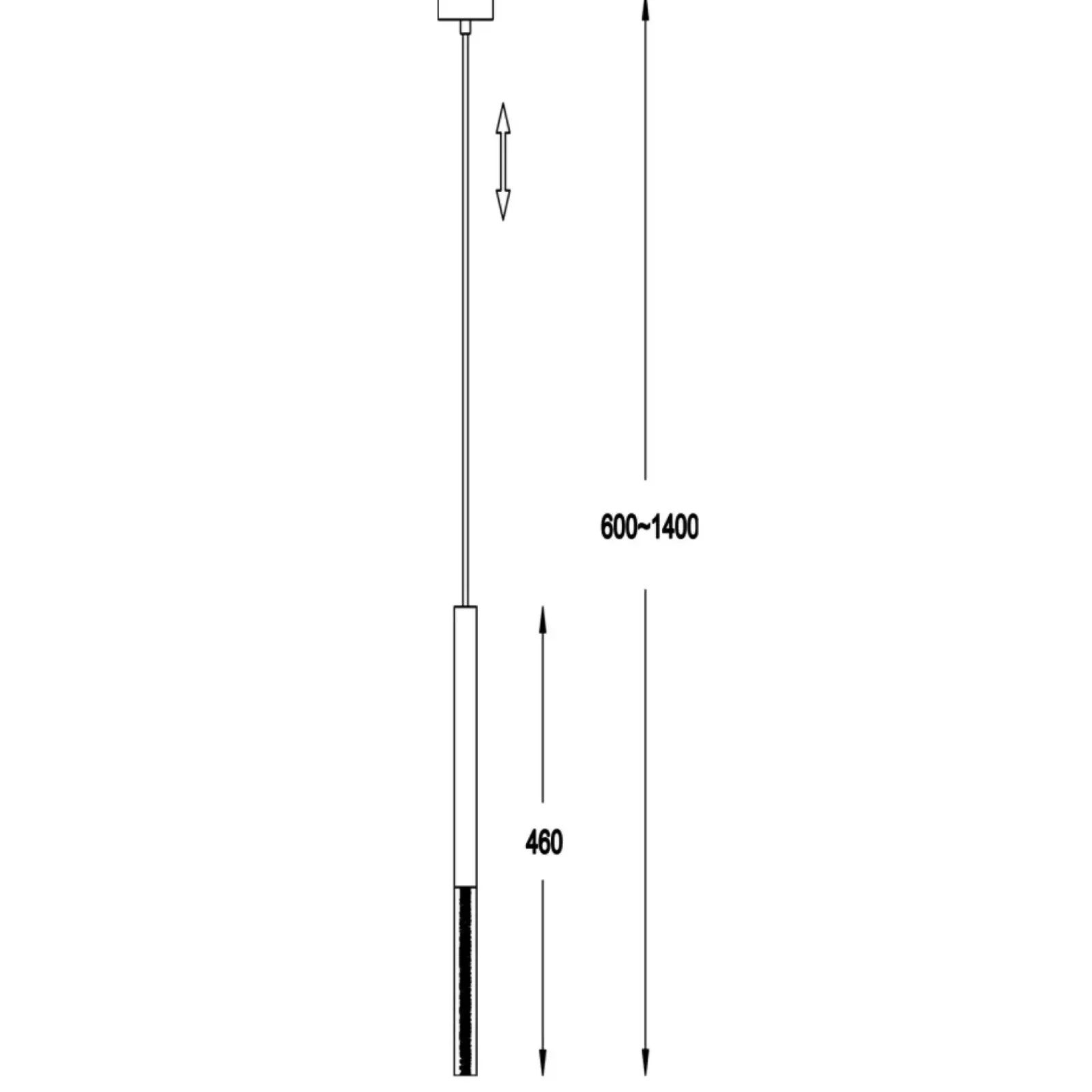 Sklep Kaja Biała, wąska ledowa lampa wisząca P0461-01E-S8S8 ONE | Kaja Sale