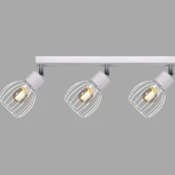 Sklep Kaja Białe, druciane lampy na listwie K-4576 MIKA WHITE | Kaja Oświetlenie biały Shop