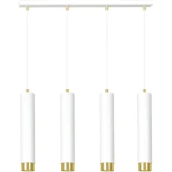 Sklep Kaja Białe lampy wiszące na listwie idealne do salonu 642/4 | Kaja Best