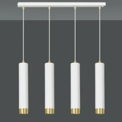 Sklep Kaja Białe lampy wiszące na listwie idealne do salonu 642/4 | Kaja Best
