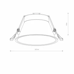 Sklep Kaja Białe oczko podtynkowe, gwint GX53 ⌀14,5cm 10844 UNO | Kaja* Oprawy Podtynkowe