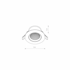 Sklep Kaja Białe oczko wpustowe LED 5W 4000K ⌀9cm 10547 EGINA LED | Kaja* Lampy Led|Oprawy Podtynkowe