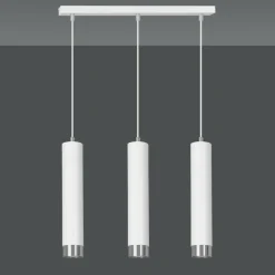 Sklep Kaja Biało srebrna lampa wisząca z trzema gwintami 641/3 | Kaja Oświetlenie Best Sale