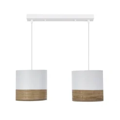 Sklep Kaja Biało-brązowa lampa wisząca, na listwie 32-17543 z serii BIANCO | Kaja Outlet