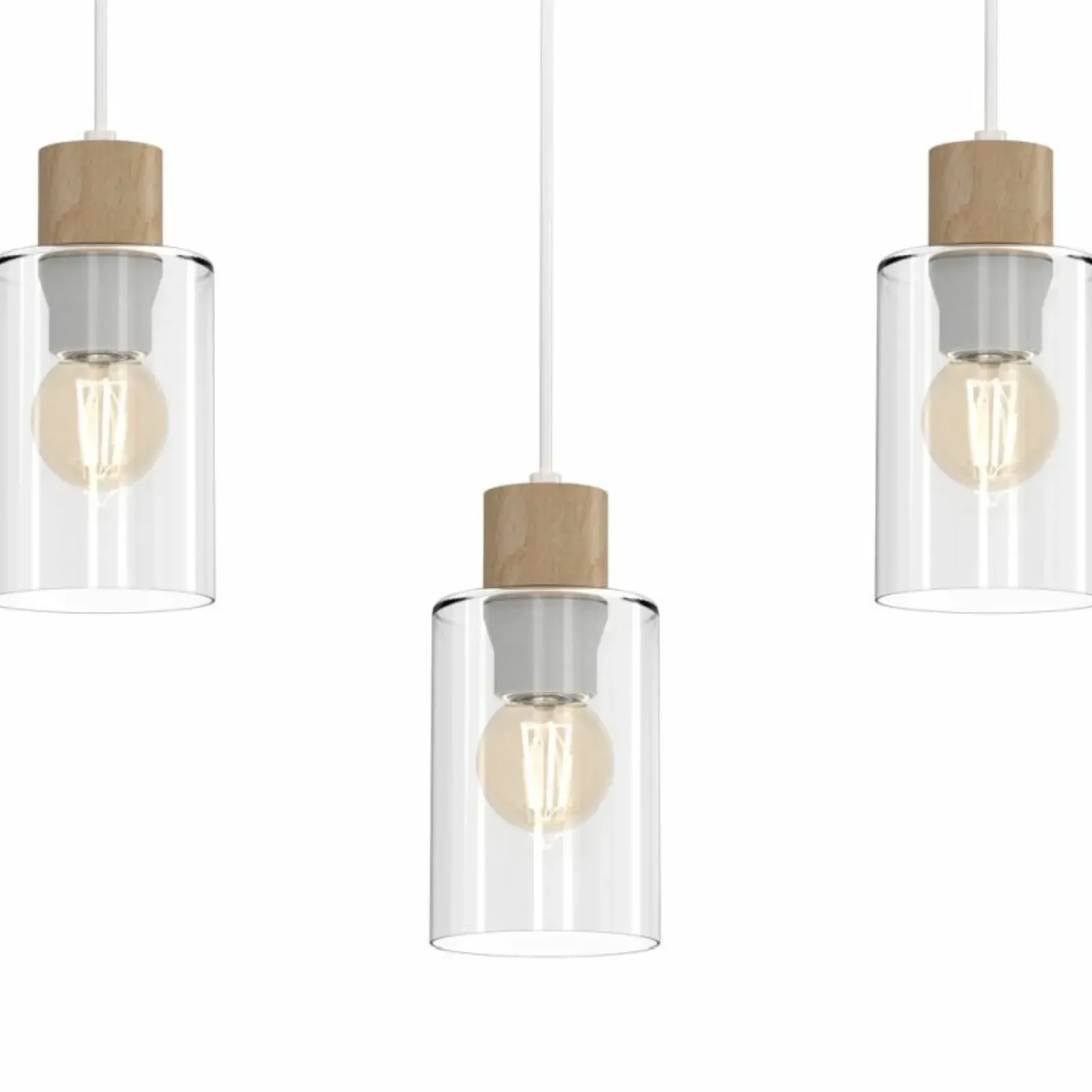 Sklep Kaja Biało-brązowa lampa wisząca nad wyspę kuchenną MLP8555 MADERA | Kaja Hot